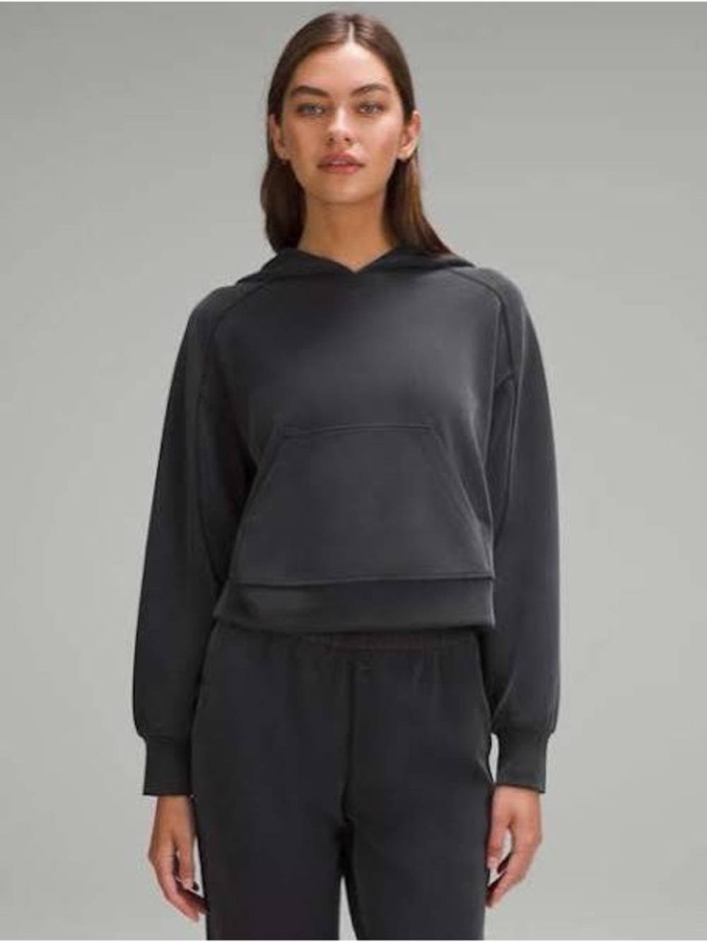 Lululemon Softstreme Pullover Hoodie - Charcoal Gray / Black - Size 10
